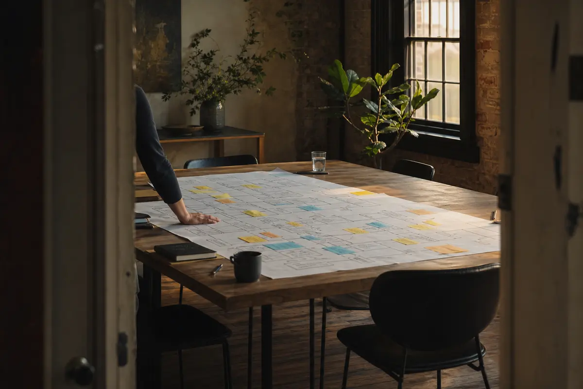 Editorial marketing planning scene for Programmatic SEO in Bozeman, Montana