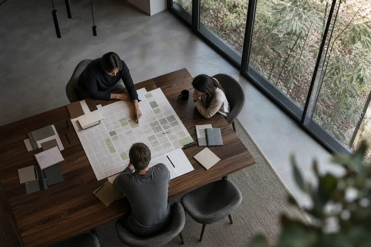 Editorial marketing planning scene for AI SEO in North Platte, Nebraska