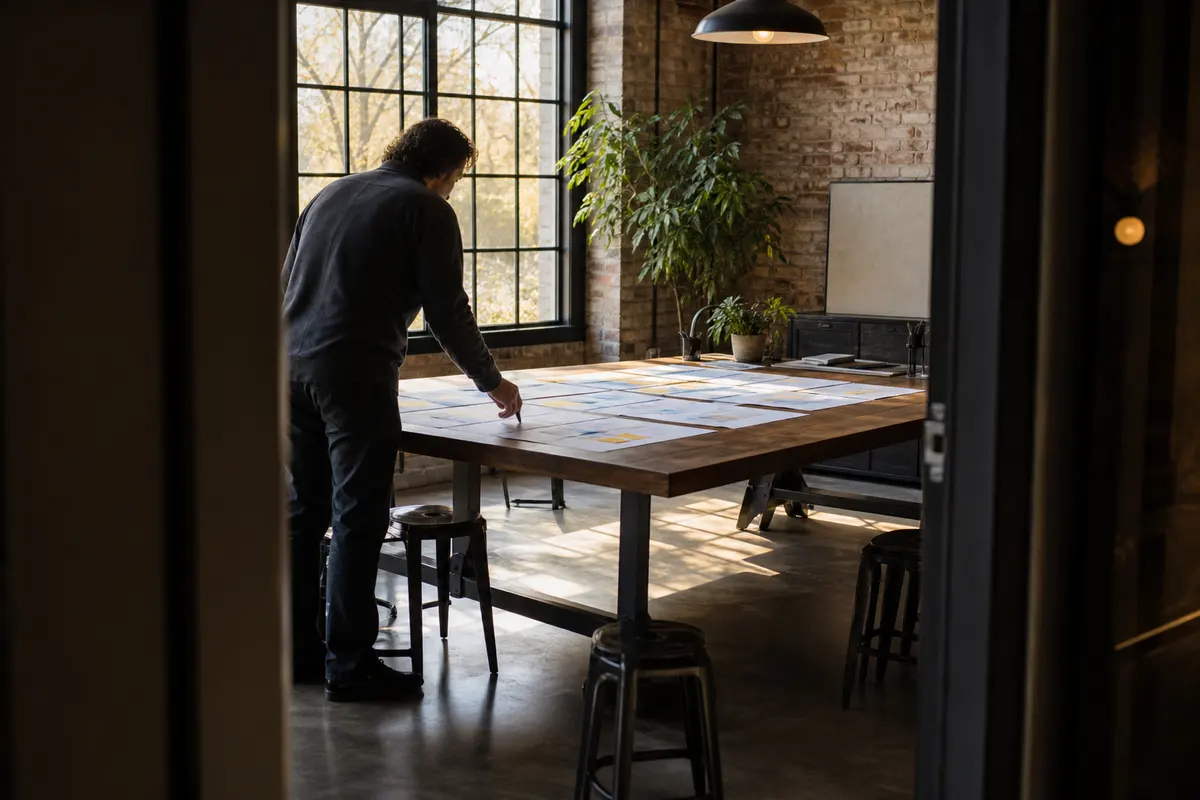 Editorial marketing planning scene for Legal News in Brookline, New Hampshire