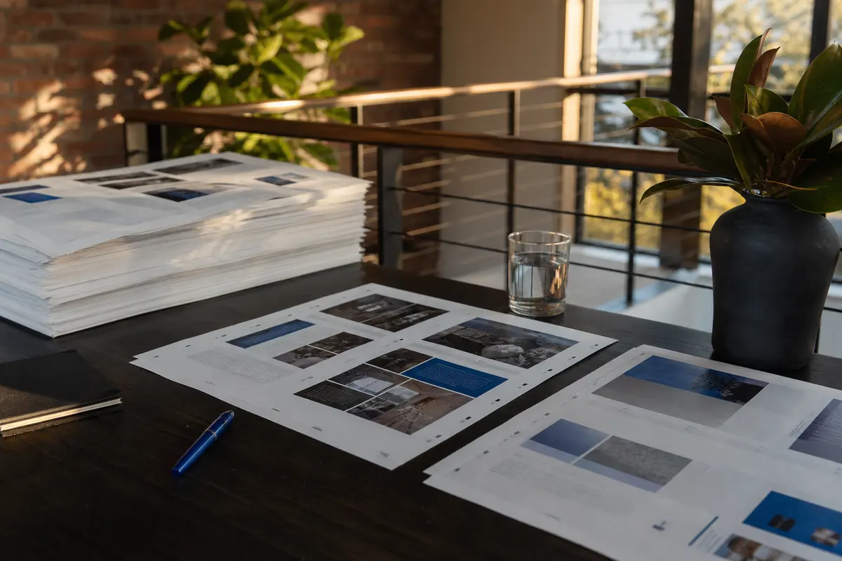Editorial marketing planning scene for Programmatic SEO in Hudson, New Hampshire