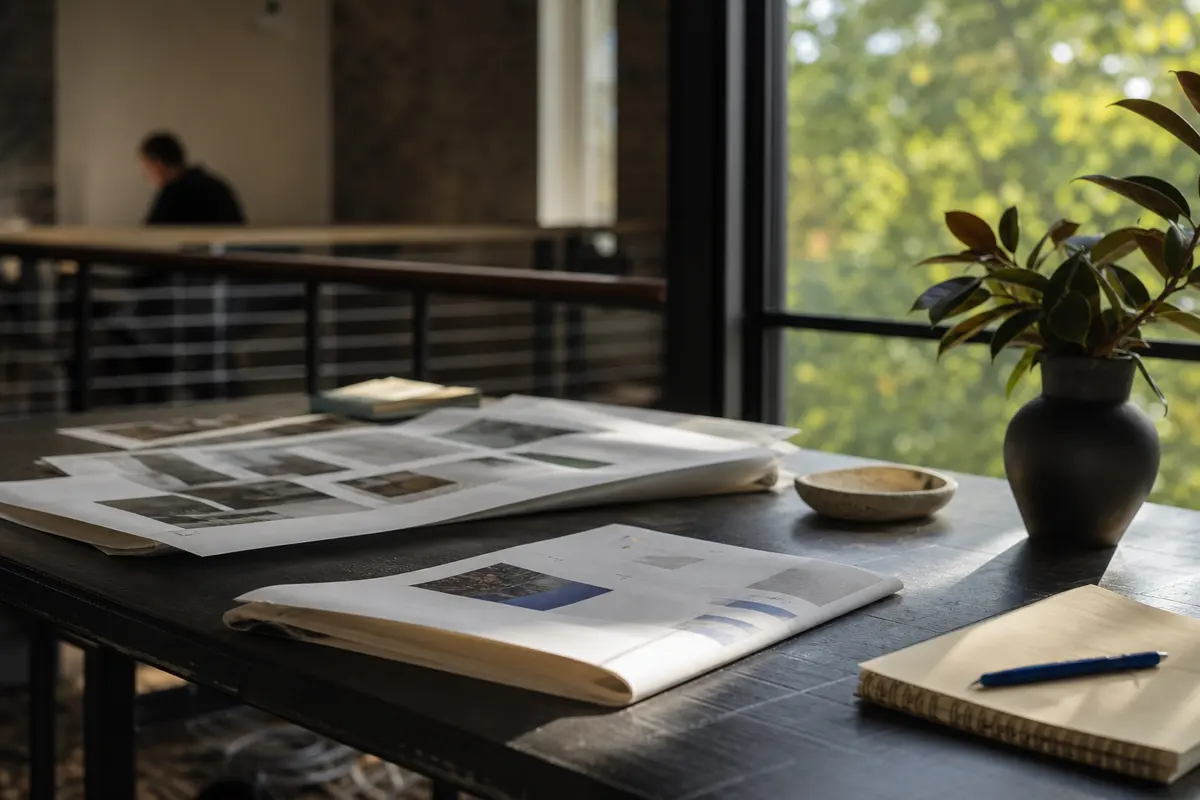 Editorial marketing planning scene for Bow, New Hampshire