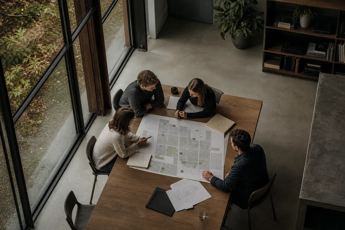 Editorial marketing planning scene for Newport, New Hampshire
