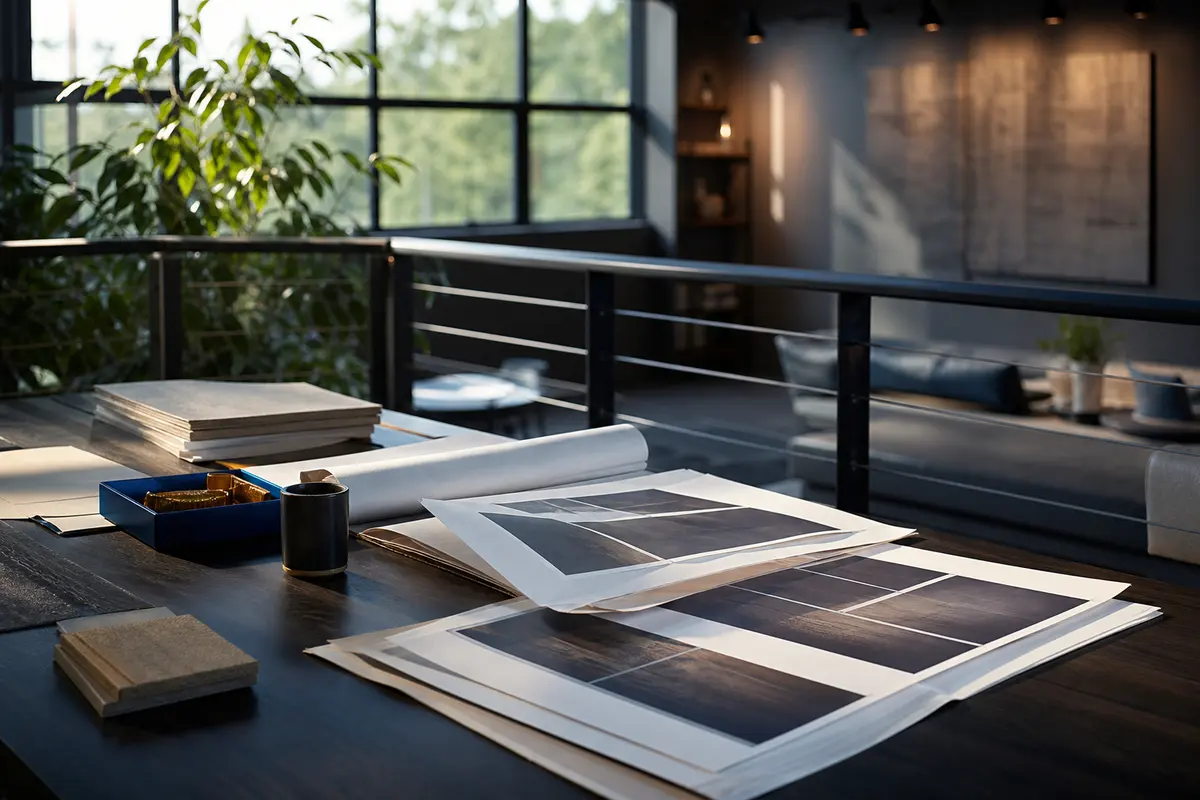 Editorial marketing planning scene for AI SEO in Laconia, New Hampshire