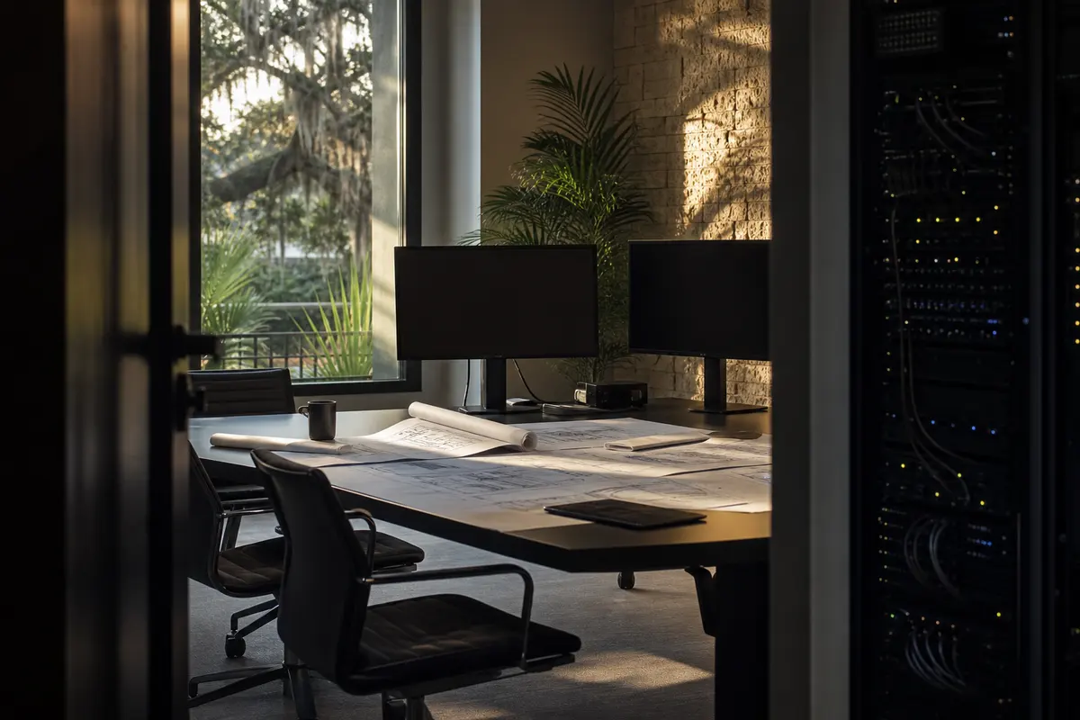 Editorial platform planning scene for Dedicated Hosting in Fairfield, New Jersey
