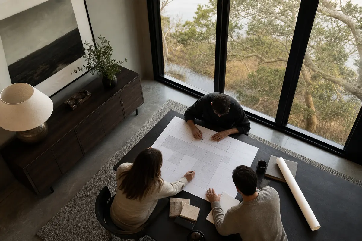 Editorial marketing planning scene for Maurice River, New Jersey
