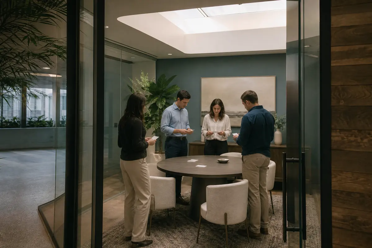 Editorial intake planning scene for AI Answering in Ampere North, New Jersey