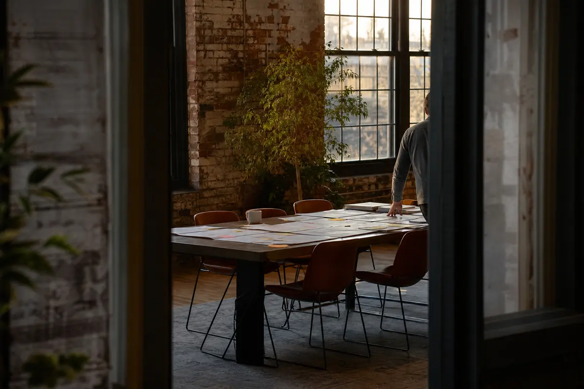 Editorial marketing planning scene for AI SEO in Ampere North, New Jersey