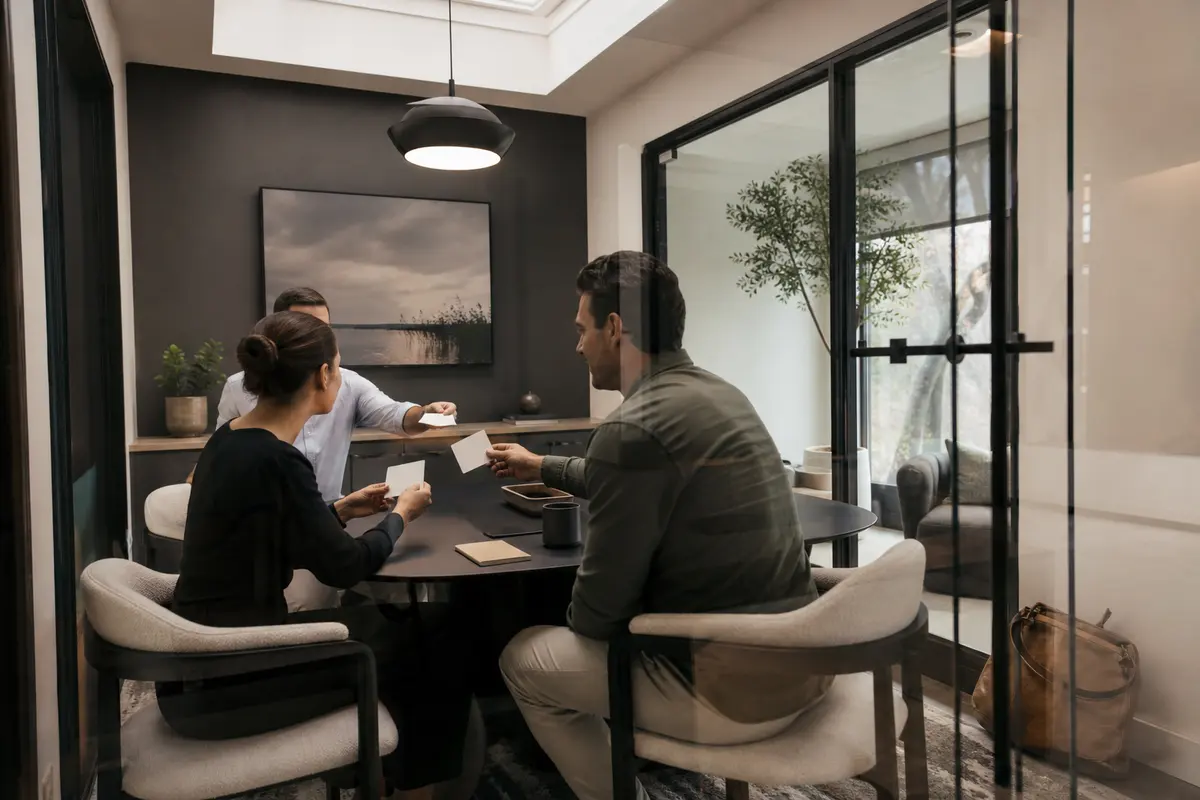 Editorial intake planning scene for AI Answering in Bloomfield, New Jersey