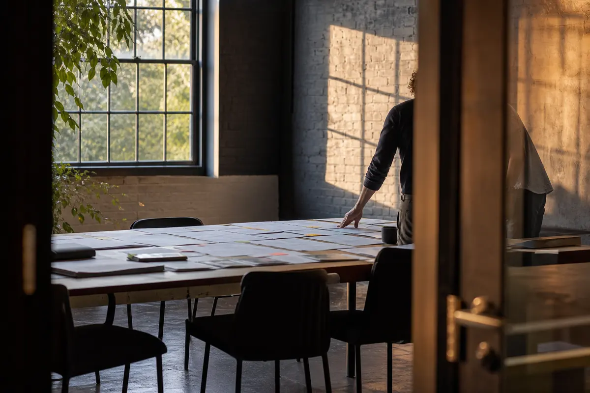Editorial marketing planning scene for West Orange, New Jersey