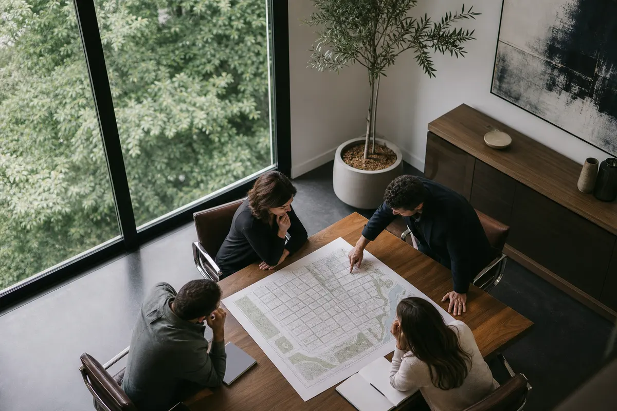 Editorial marketing planning scene for Logan, New Jersey