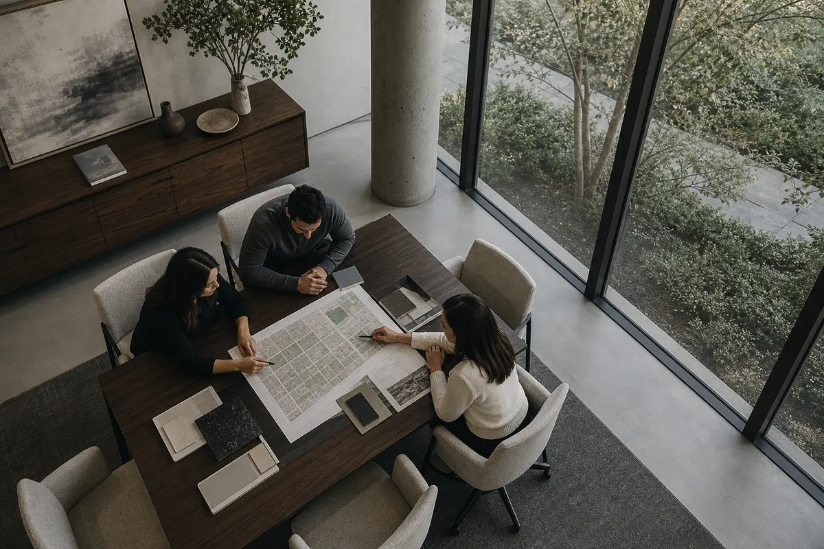 Editorial marketing planning scene for AI SEO in Middletown, New Jersey