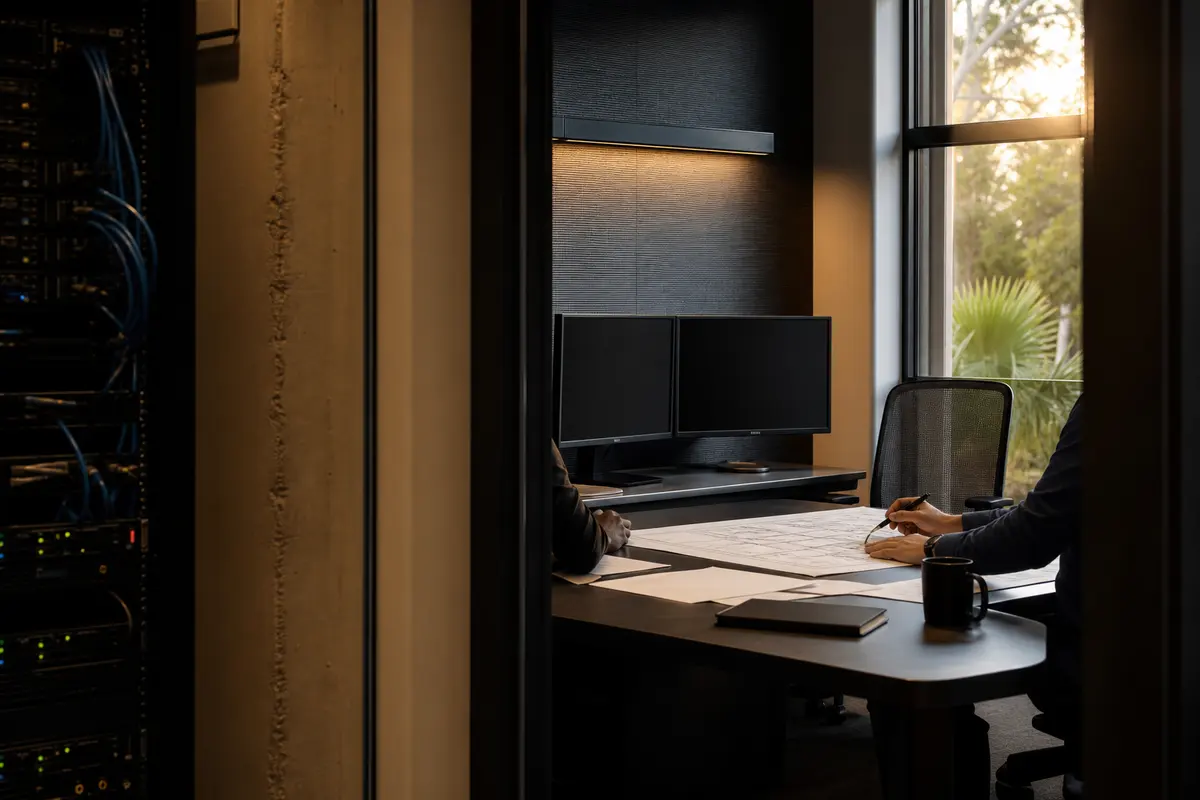 Editorial platform planning scene for Dedicated Hosting in Morris, New Jersey
