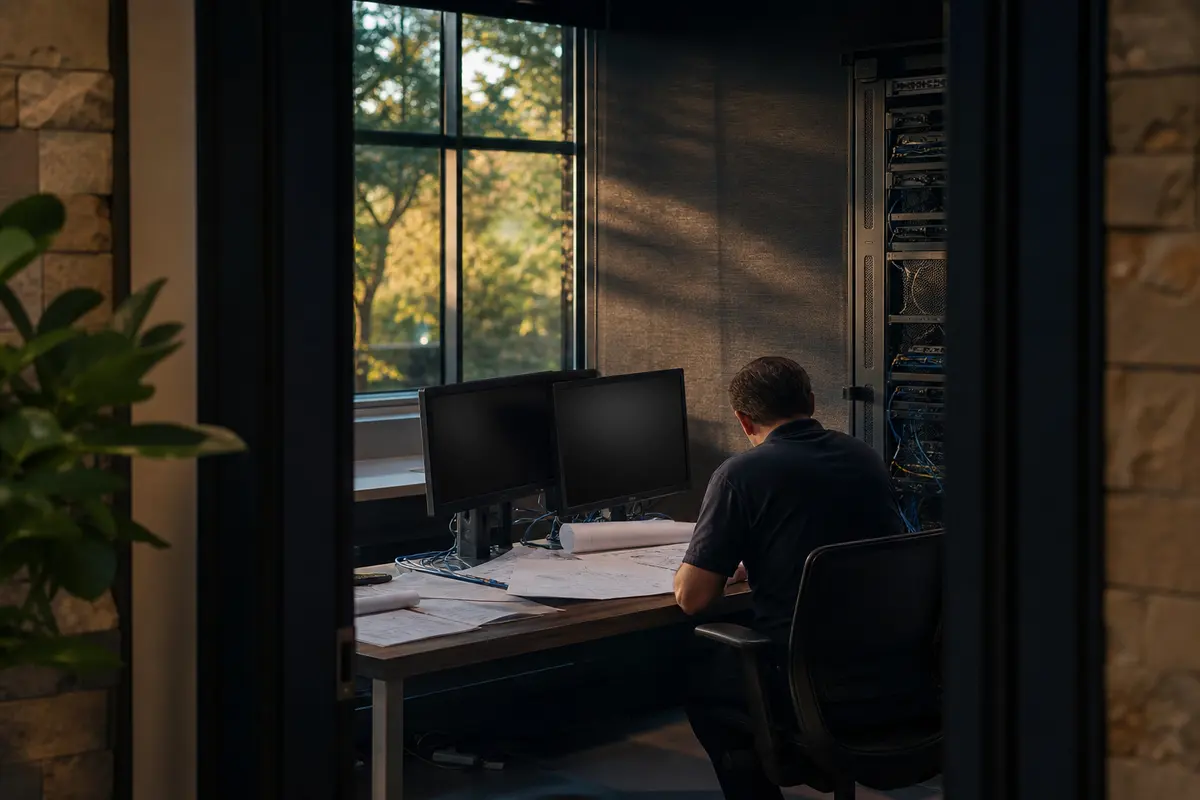Editorial platform planning scene for Dedicated Hosting in Parsippany-Troy Hills, New Jersey