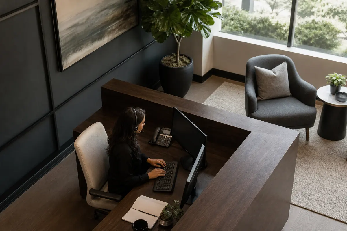 Editorial intake planning scene for AI Answering in Pequannock, New Jersey