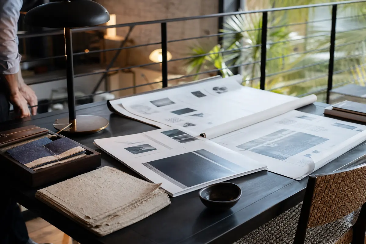 Editorial marketing planning scene for AI SEO in Ocean, New Jersey