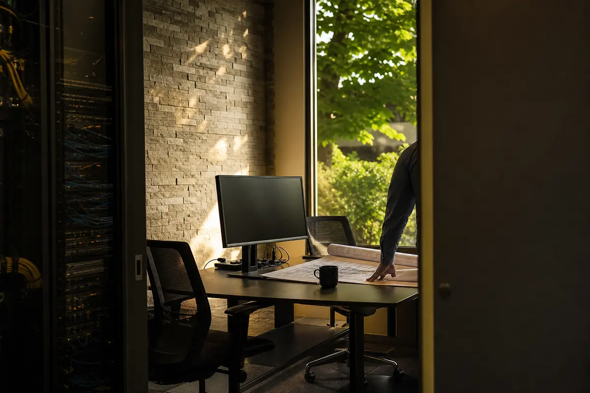 Editorial platform planning scene for Dedicated Hosting in Franklin, New Jersey