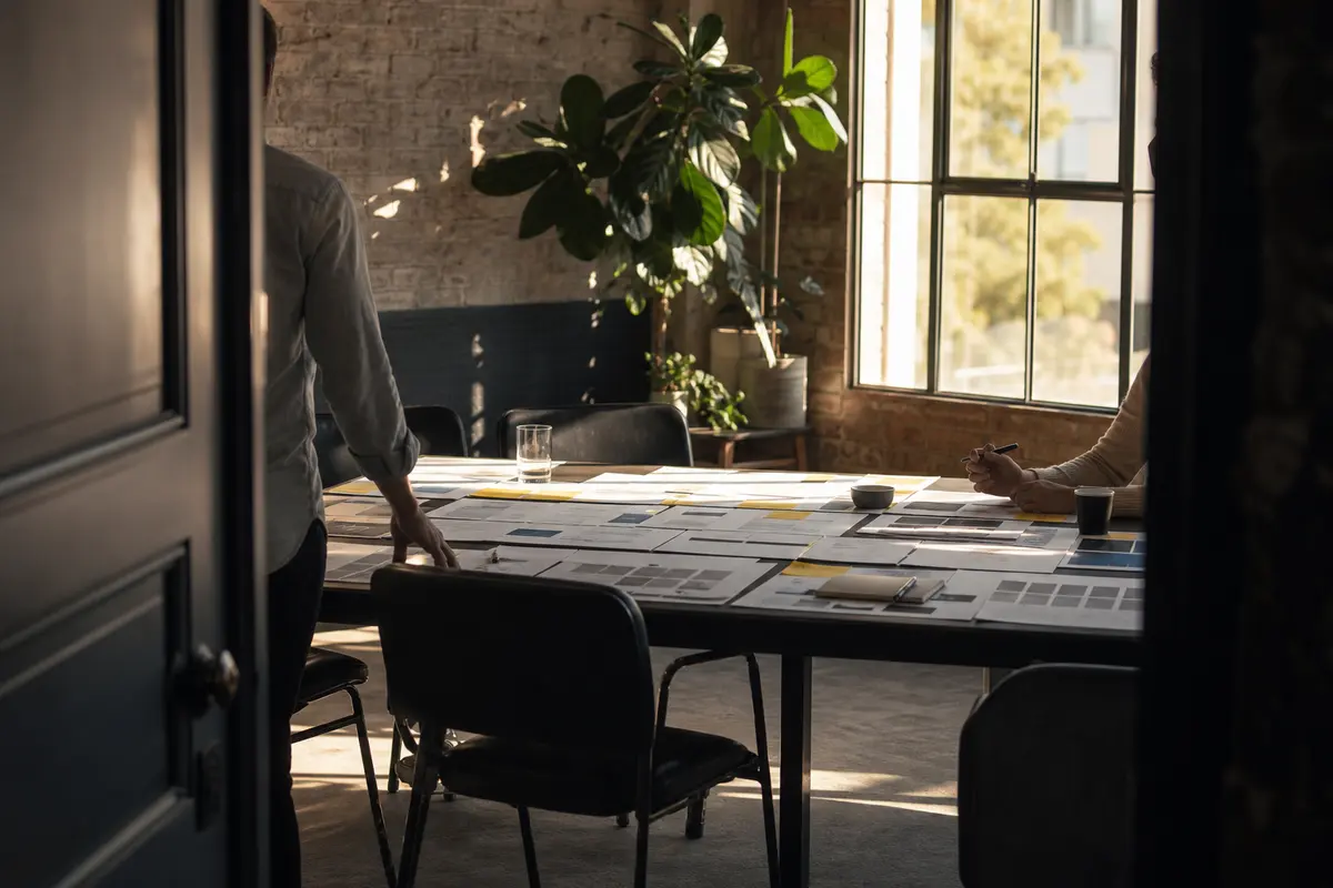 Editorial marketing planning scene for Programmatic SEO in Independence, New Jersey