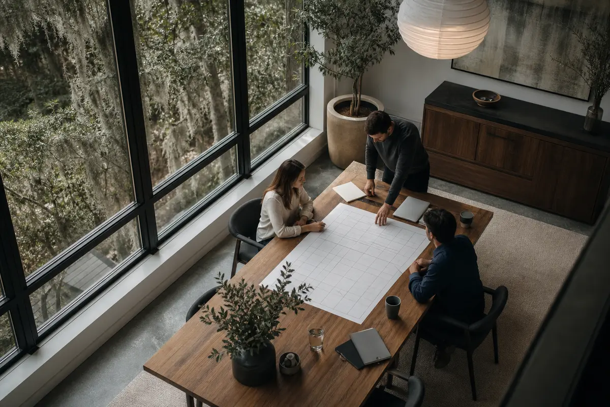 Editorial marketing planning scene for Bernardsville, New Jersey