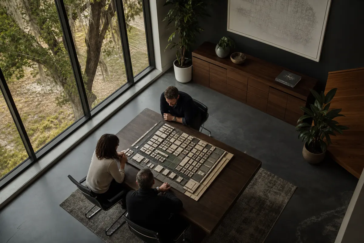 Editorial marketing planning scene for Bogota, New Jersey