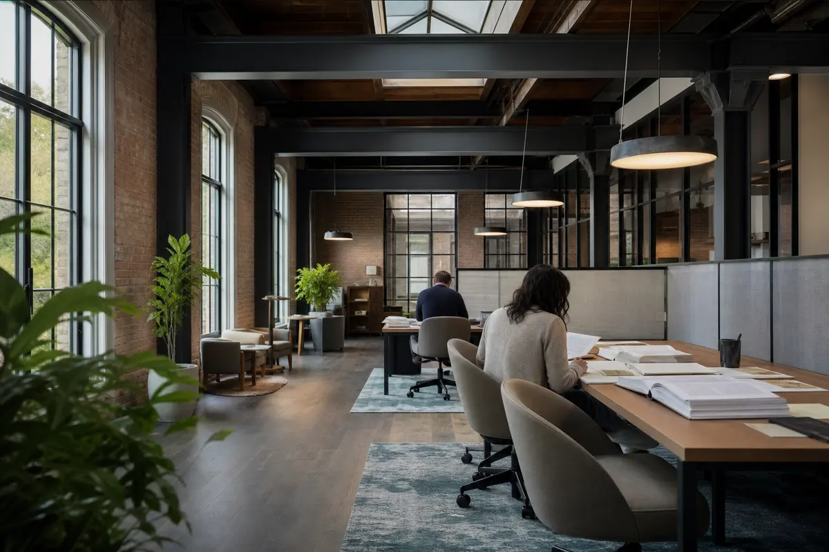 Editorial marketing planning scene for Bridgewater Center, New Jersey
