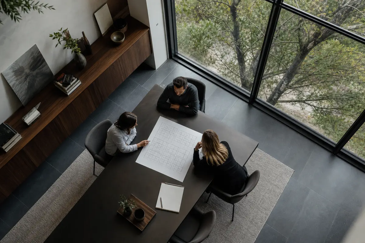 Editorial marketing planning scene for Country Lake Estates, New Jersey