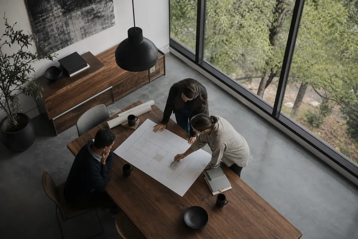 Editorial marketing planning scene for AI SEO in Dumont, New Jersey