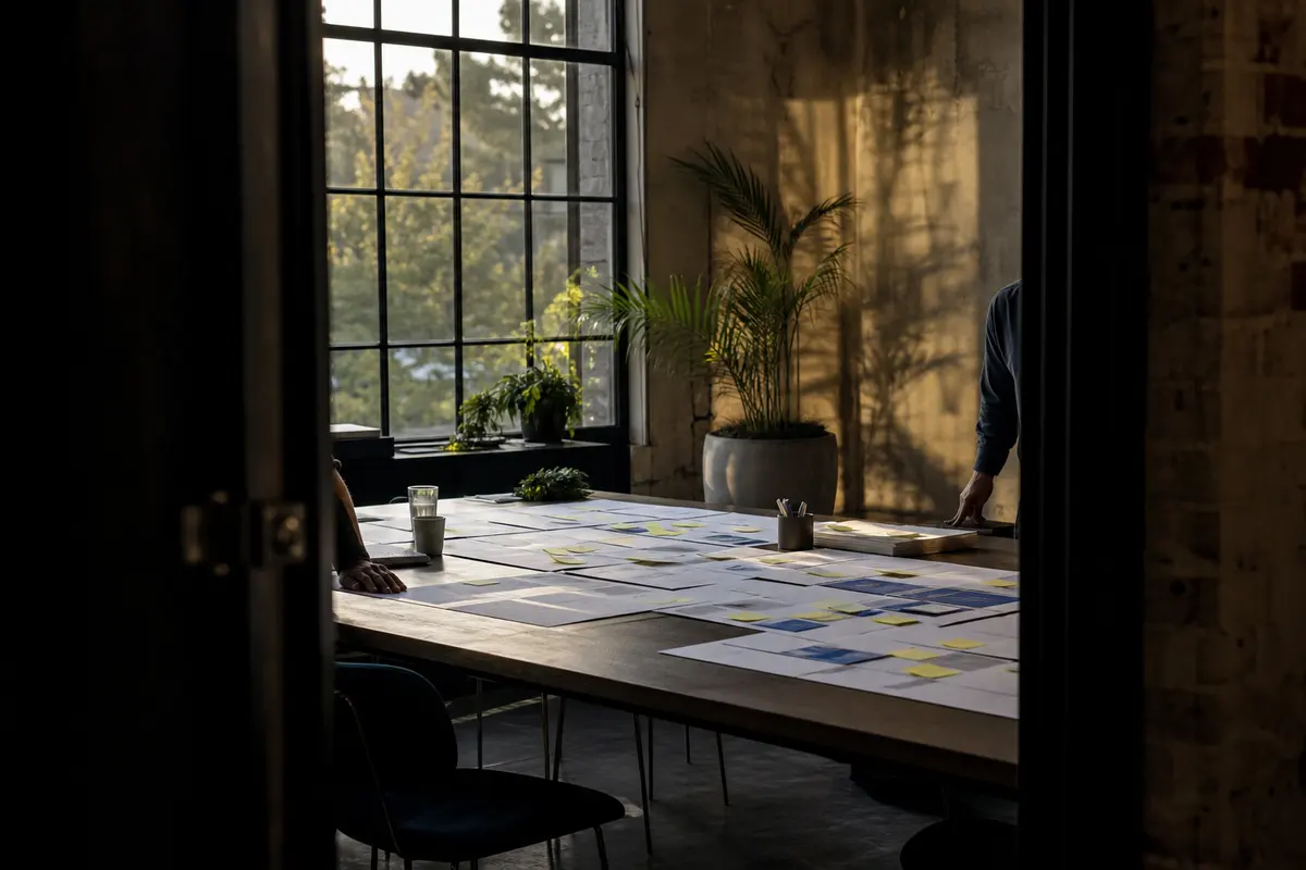 Editorial marketing planning scene for Local Service Ads in East Rutherford, New Jersey
