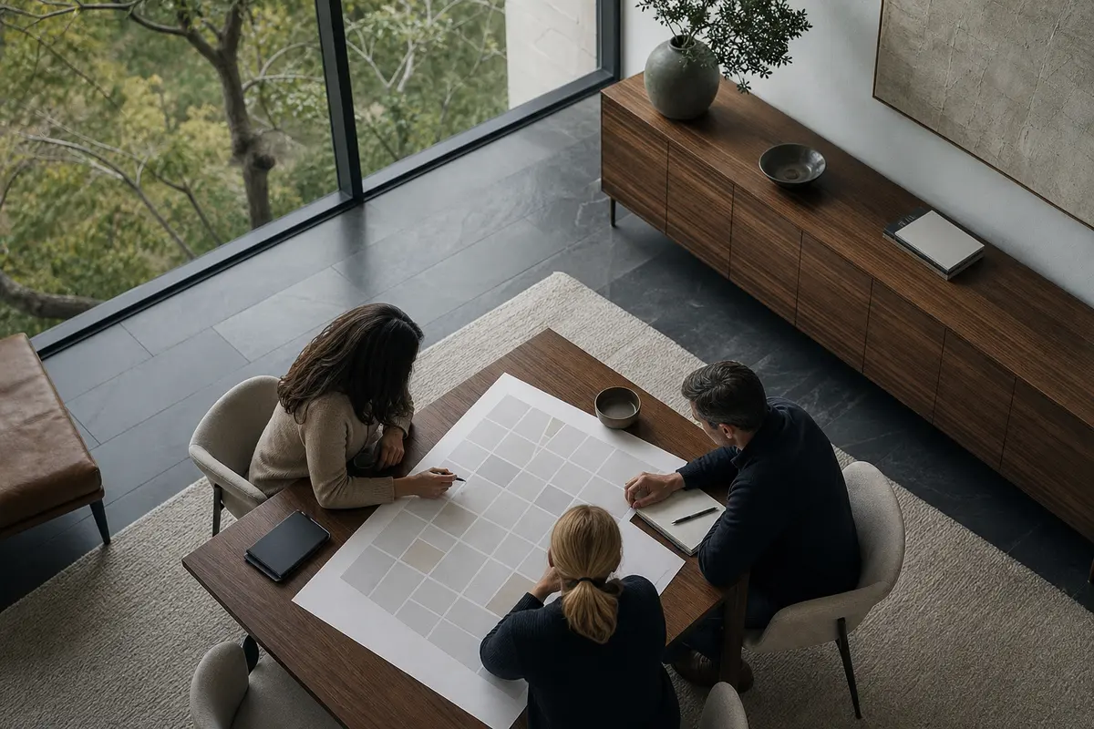 Editorial marketing planning scene for Finderne, New Jersey