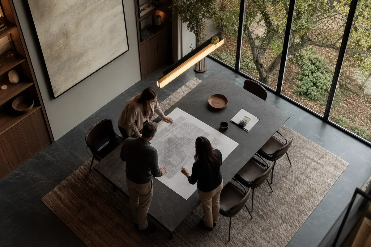 Editorial marketing planning scene for Golden Triangle, New Jersey