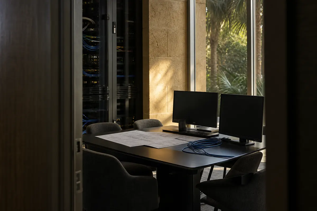 Editorial platform planning scene for Dedicated Hosting in Hackensack, New Jersey