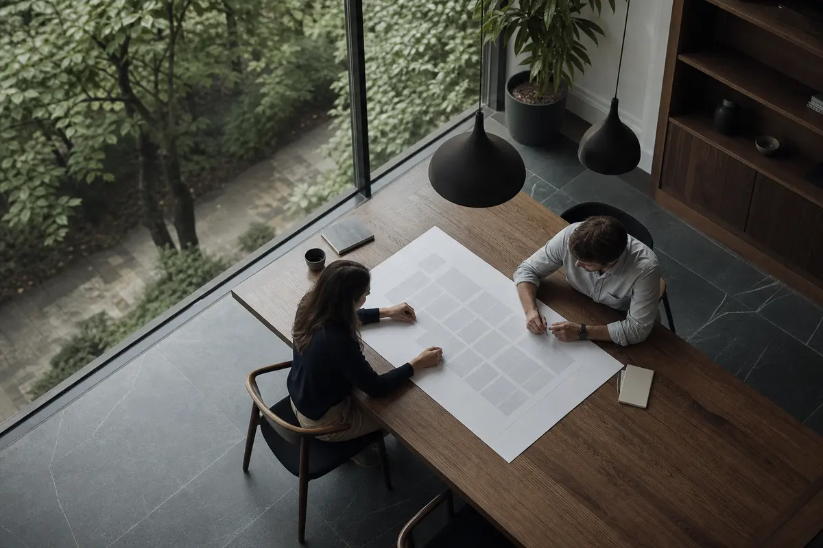 Editorial marketing planning scene for Haddonfield, New Jersey