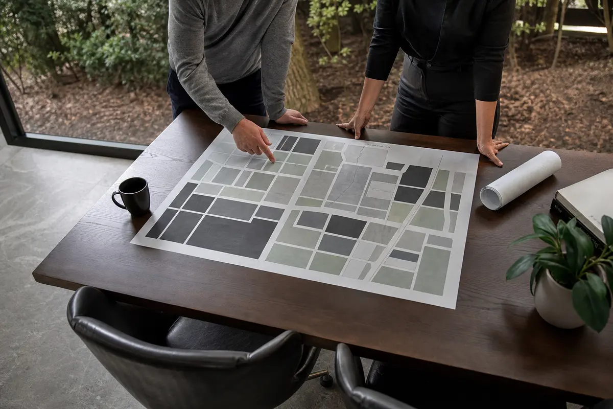 Editorial marketing planning scene for Legal News in Kingston Estates, New Jersey