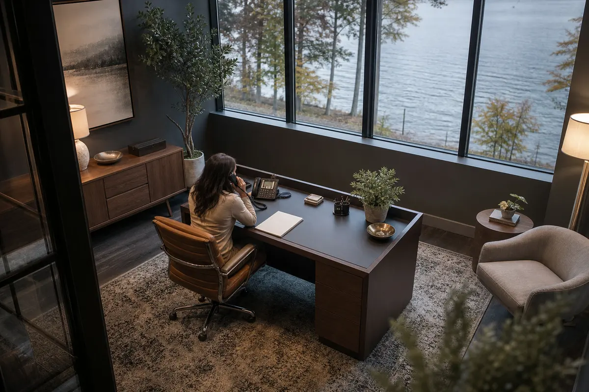 Editorial intake planning scene for AI Answering in Lake Hopatcong, New Jersey