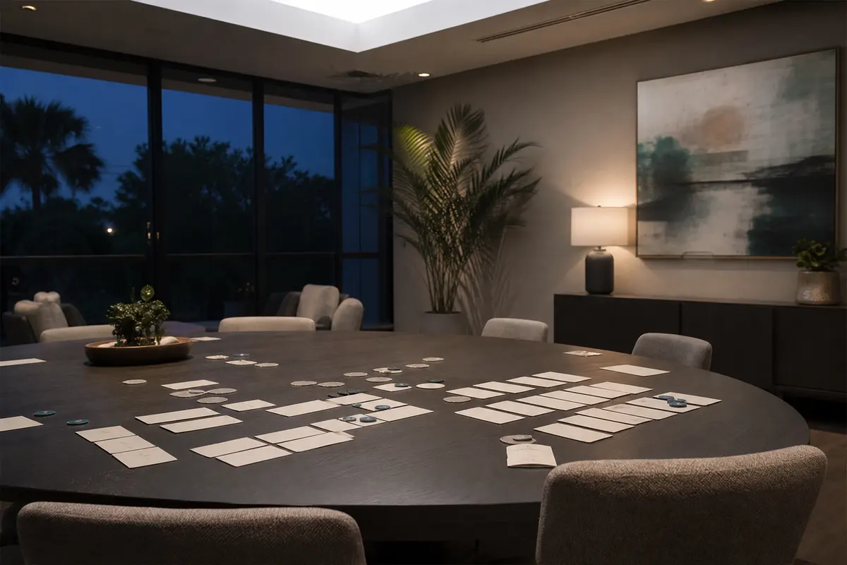 Editorial platform planning scene for ROI Dashboard in Leisure Village, New Jersey