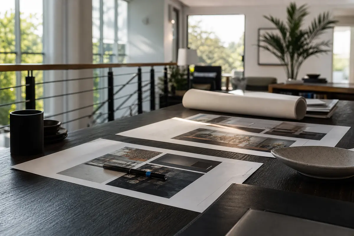 Editorial marketing planning scene for AI SEO in Little Silver, New Jersey