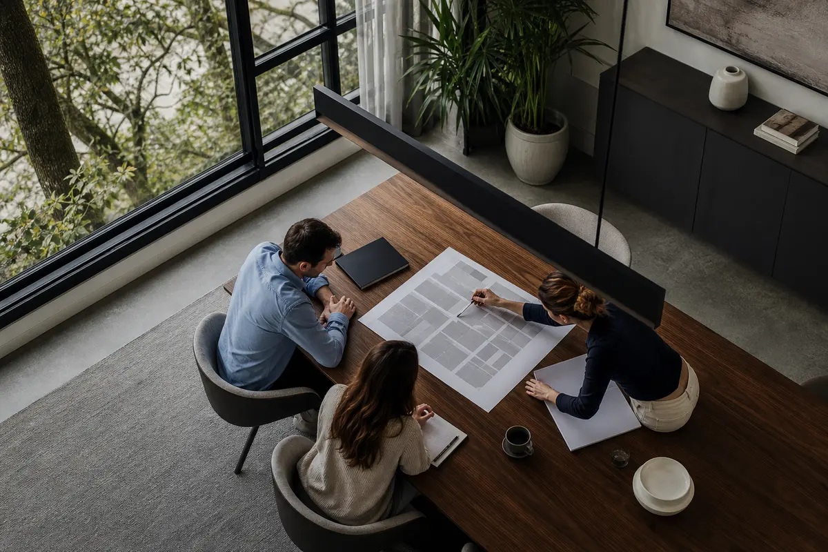 Editorial marketing planning scene for AI SEO in Margate City, New Jersey