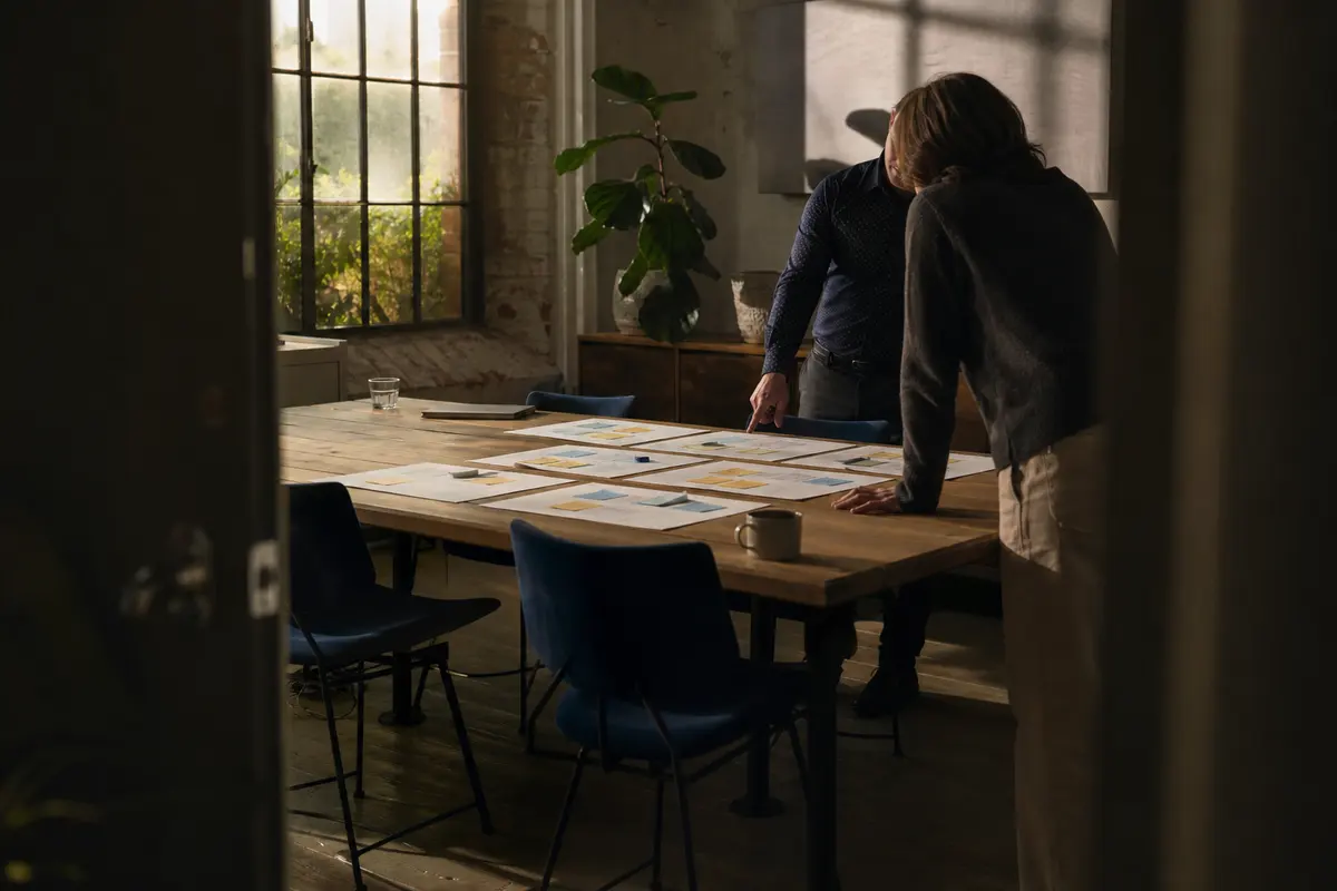 Editorial marketing planning scene for New Brunswick, New Jersey