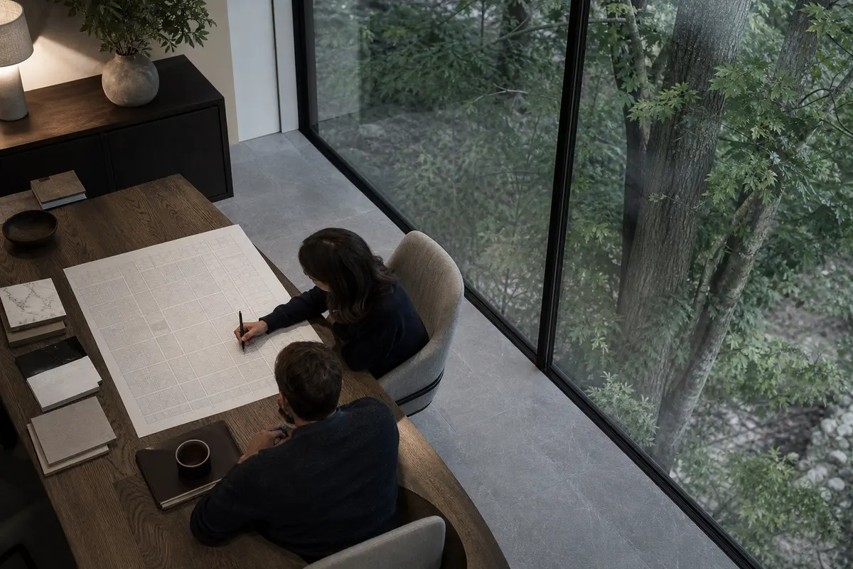 Editorial marketing planning scene for Packanack Lake, New Jersey