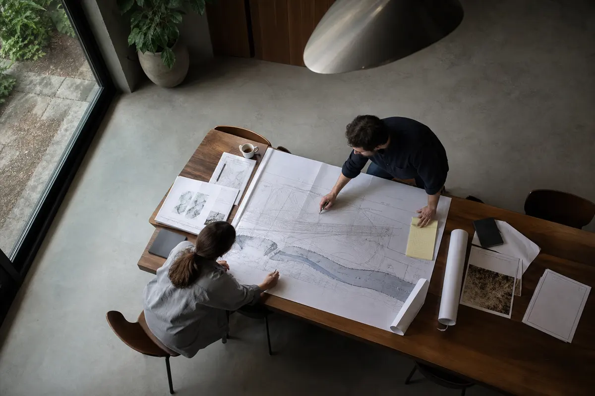 Editorial platform planning scene for ROI Dashboard in Pine Hill, New Jersey