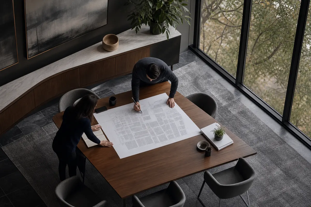 Editorial marketing planning scene for Pompton Plains, New Jersey
