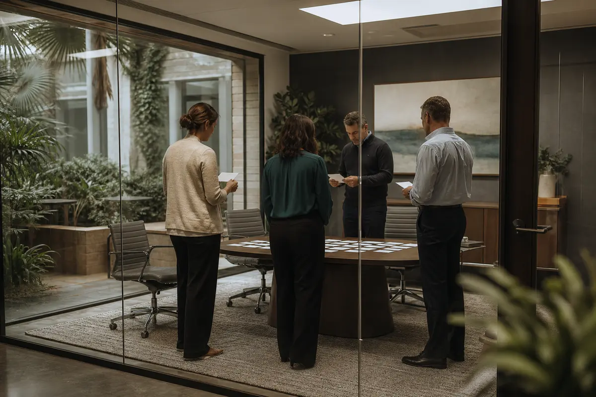Editorial intake planning scene for Video Intake in Rutherford, New Jersey