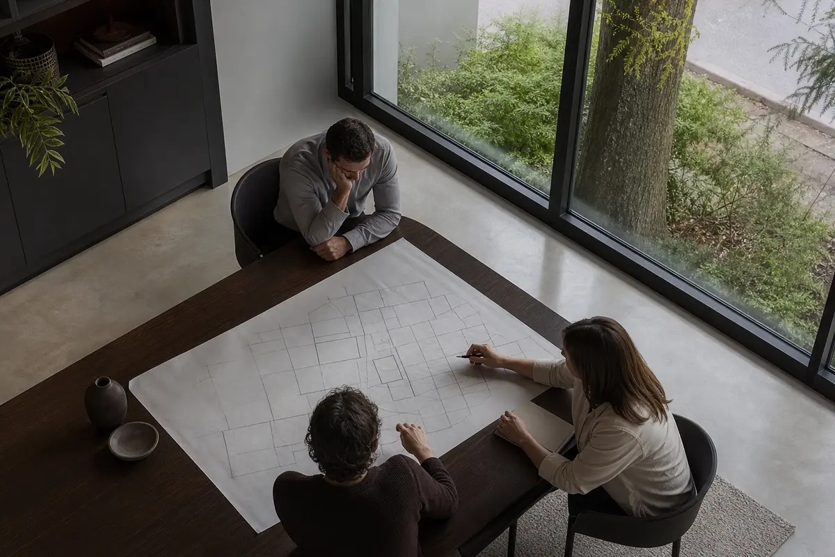 Editorial marketing planning scene for AI SEO in Salem, New Jersey