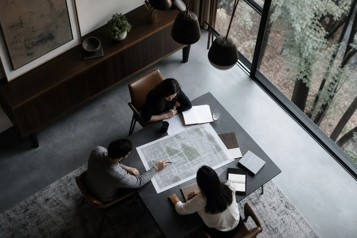 Editorial marketing planning scene for AI SEO in Springdale, New Jersey