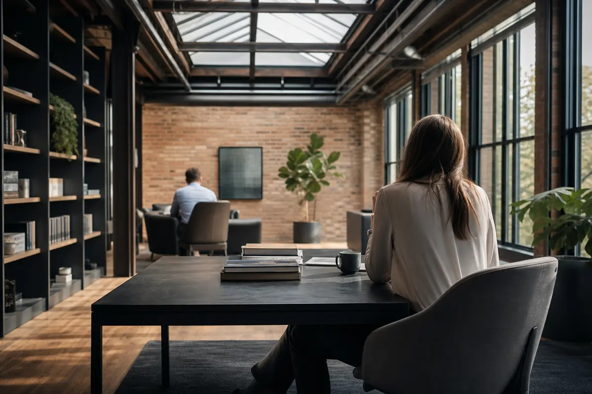 Editorial marketing planning scene for Twin Rivers, New Jersey