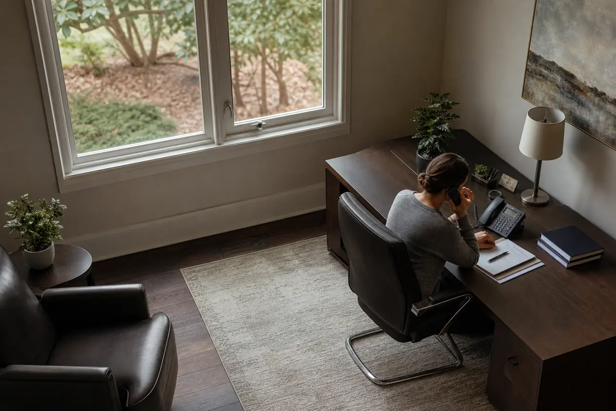Editorial intake planning scene for AI Answering in Wharton, New Jersey