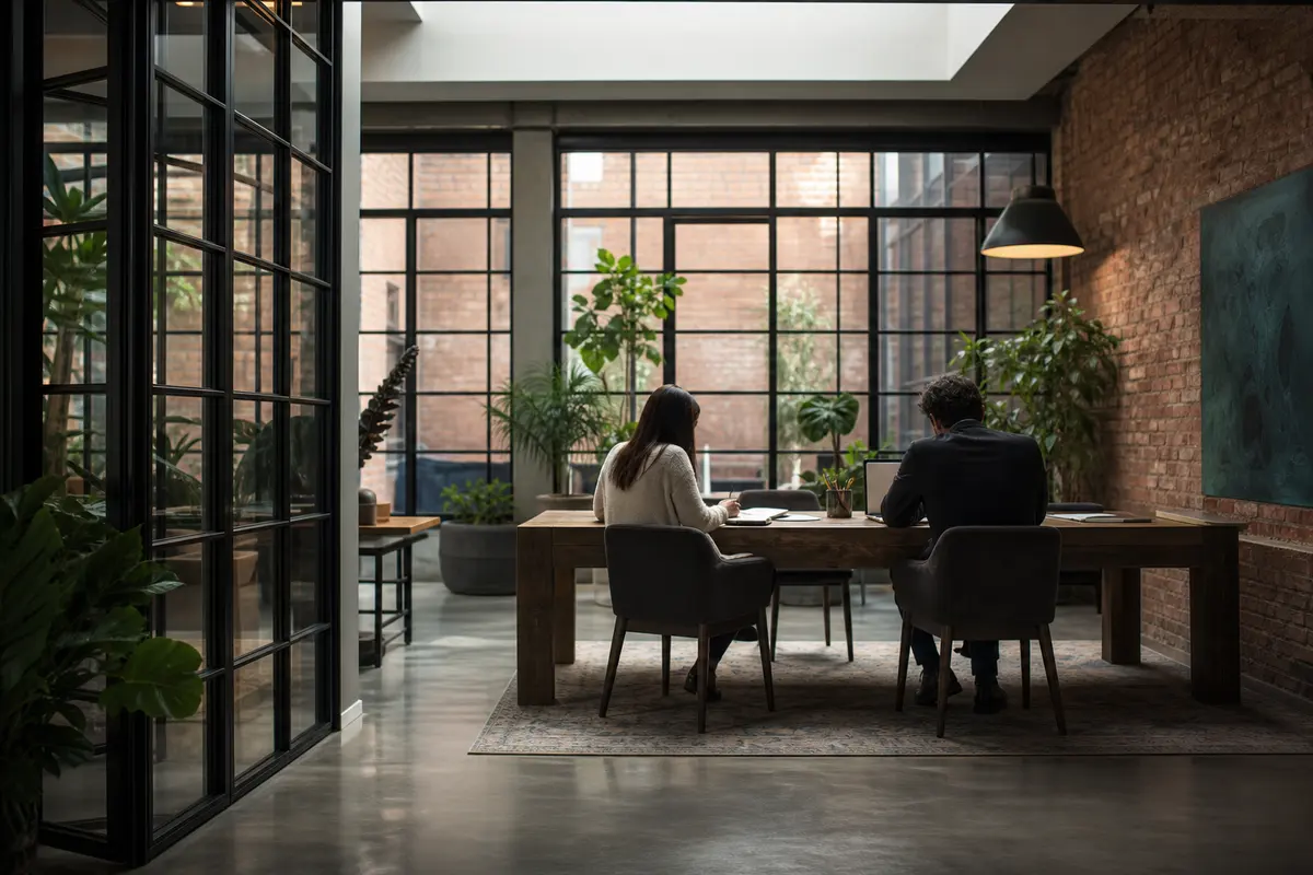 Editorial marketing planning scene for AI SEO in Woodbridge, New Jersey