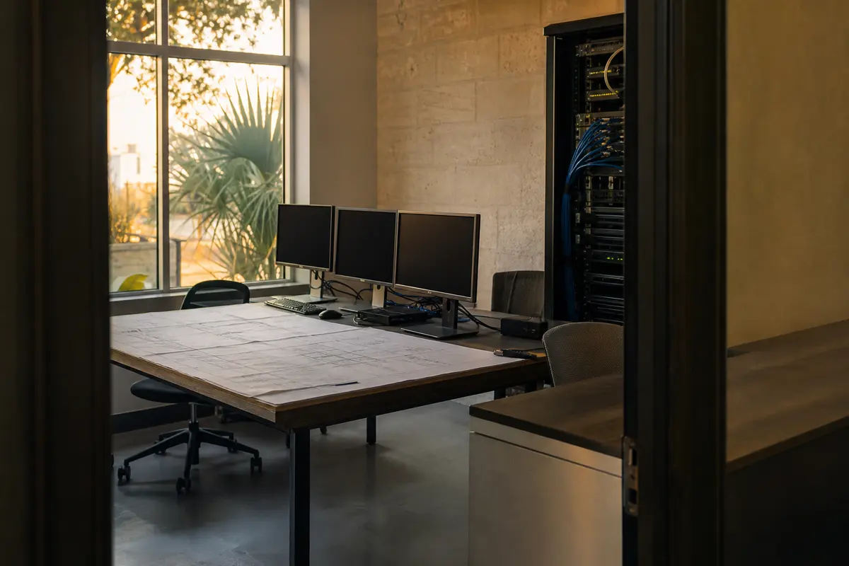 Editorial platform planning scene for Dedicated Hosting in Yorketown, New Jersey