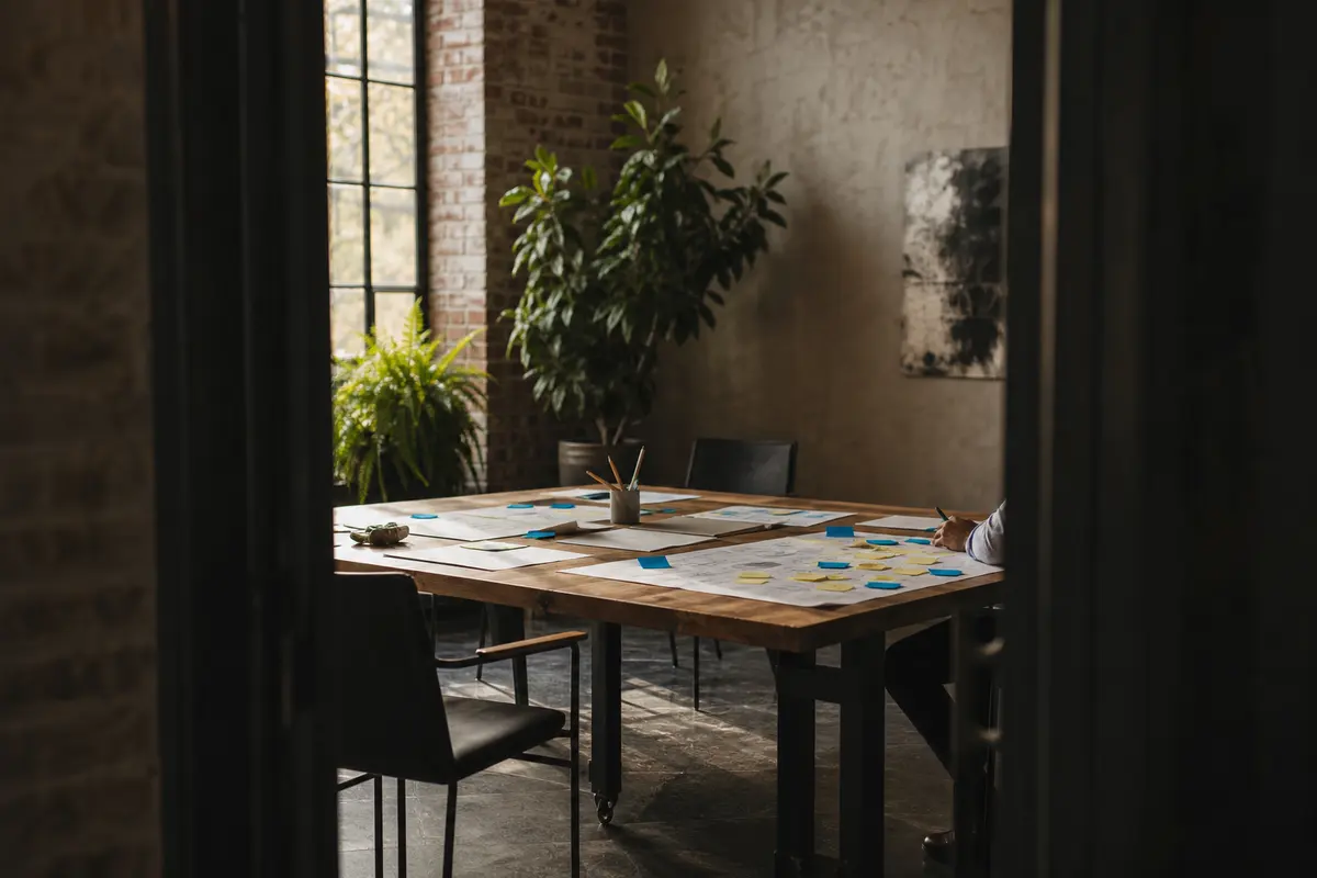 Editorial marketing planning scene for Programmatic SEO in Grants, New Mexico