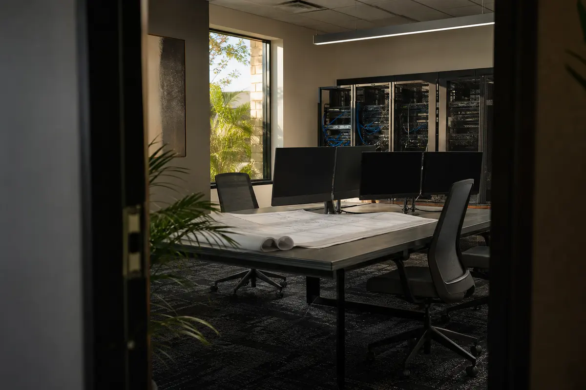 Editorial platform planning scene for Dedicated Hosting in Colonie, New York