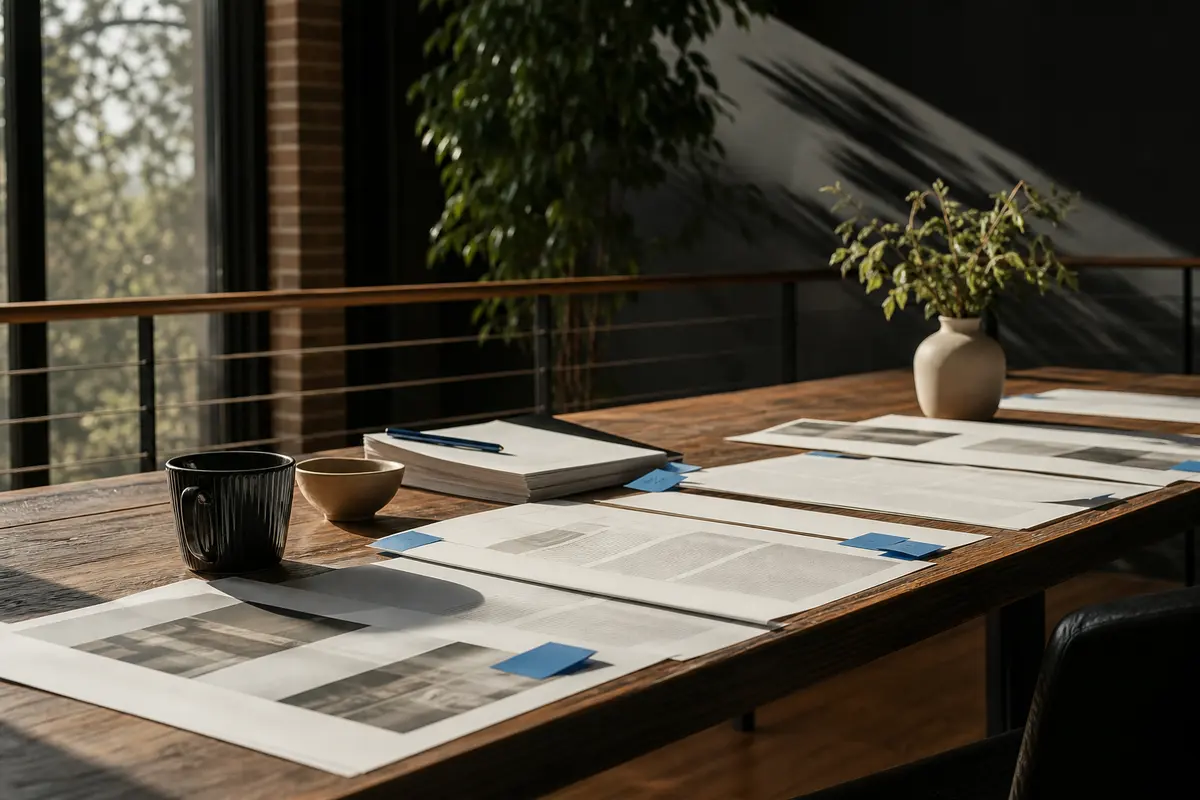 Editorial marketing planning scene for Legal News in Guilderland, New York